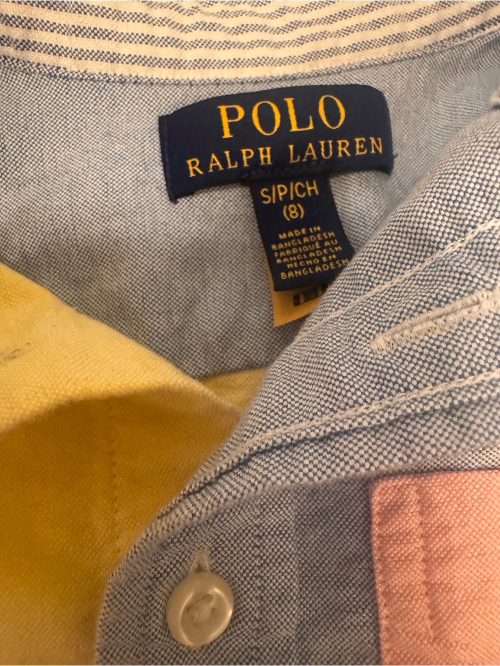 Polo by Ralph Lauren Pastel Patchwork Button-Down Shirt - Picture 5 of 5